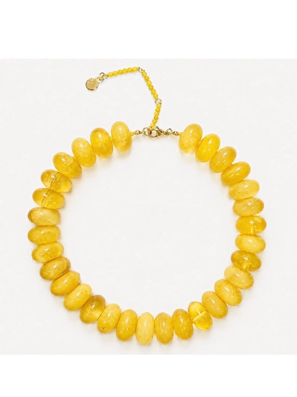 Yellow Aventurine Beaded Necklace - Oval Pebble Beads